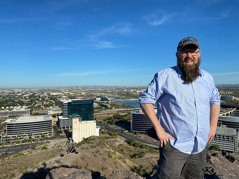 Mike Horrocks on top of Tempe Butte.